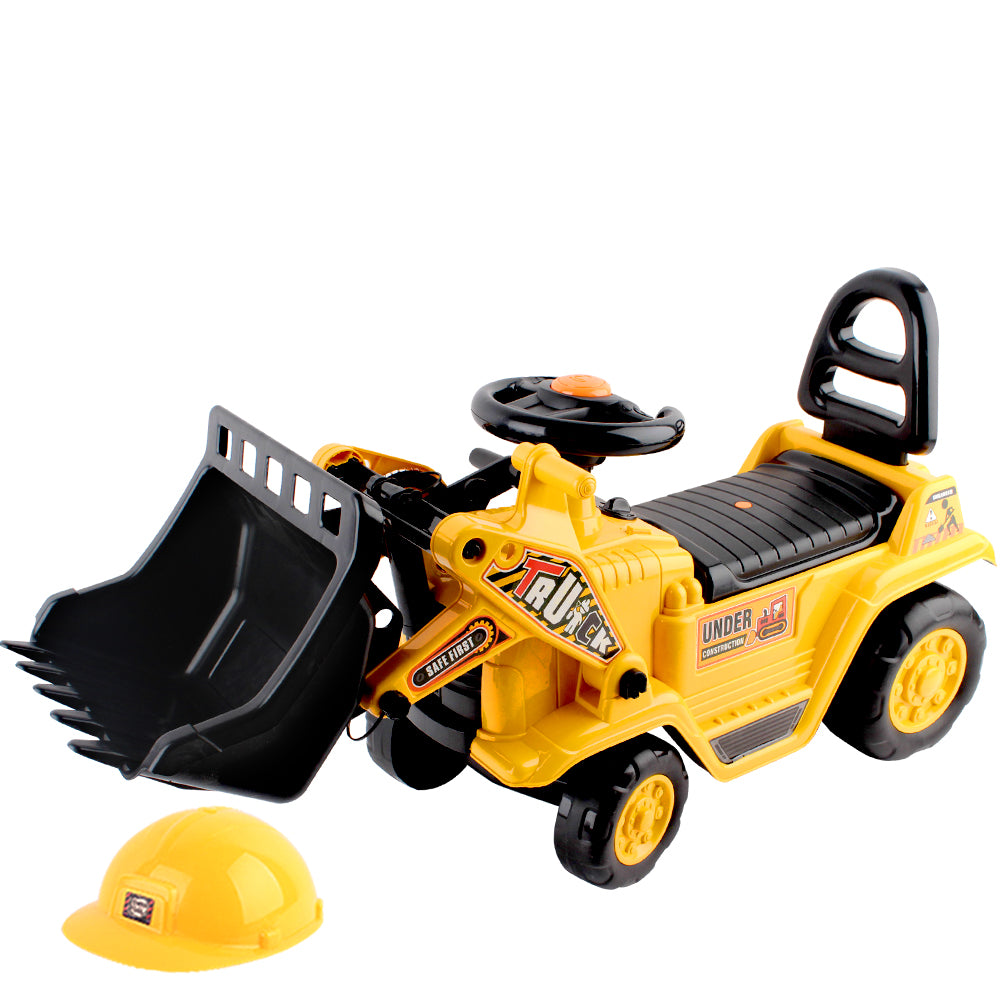 Kids Ride-On Bulldozer Sandpit Toy, Yellow