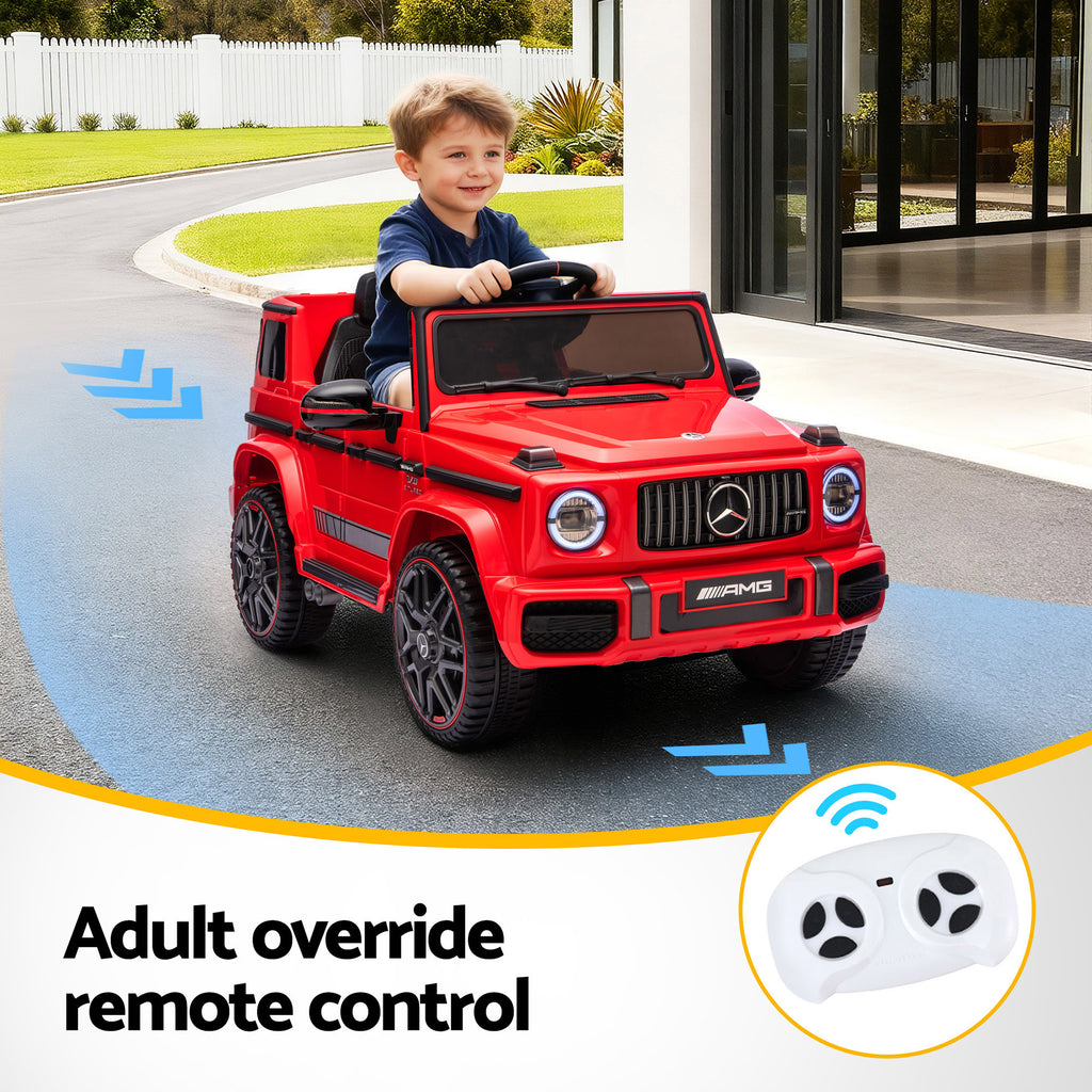 12V G63 Kids Electric Ride On Car with Parental Remote - Red