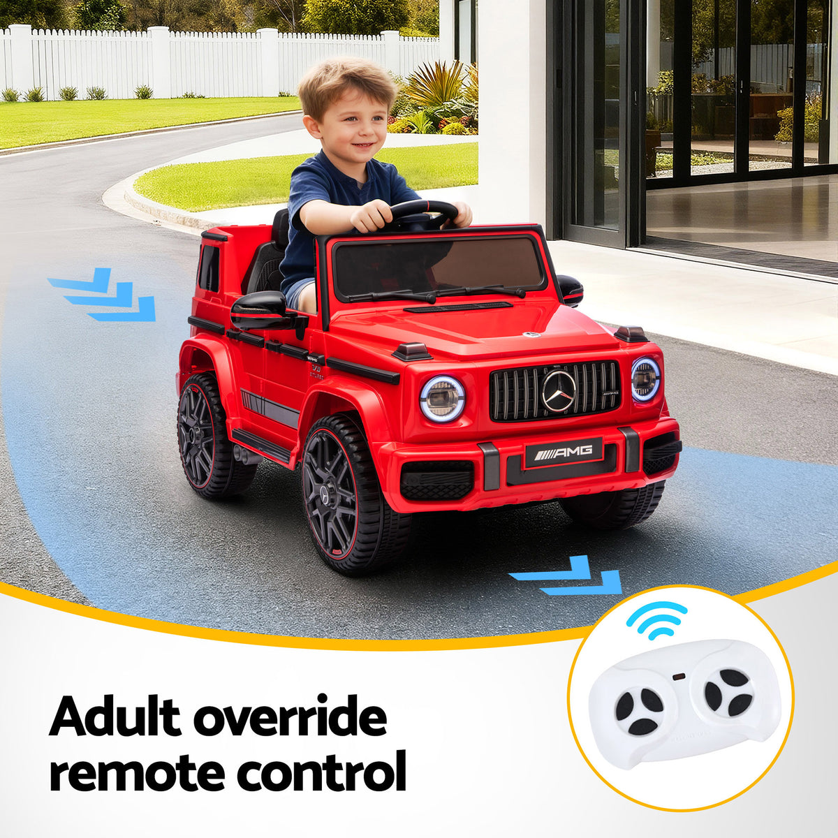 12V G63 Kids Electric Ride On Car with Parental Remote - Red