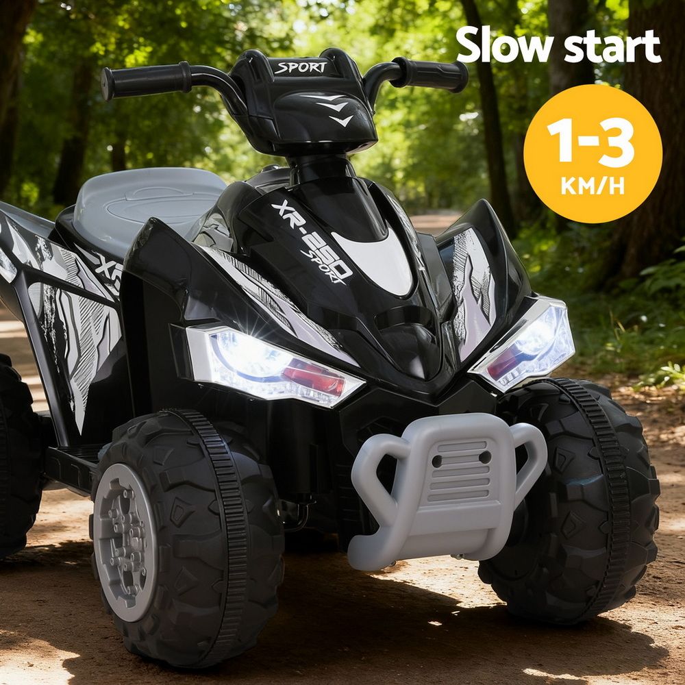 12V Kids Electric Ride On Quad Bike - Black