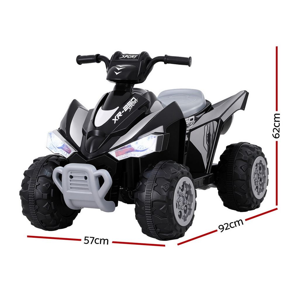 12V Kids Electric Ride On Quad Bike - Black