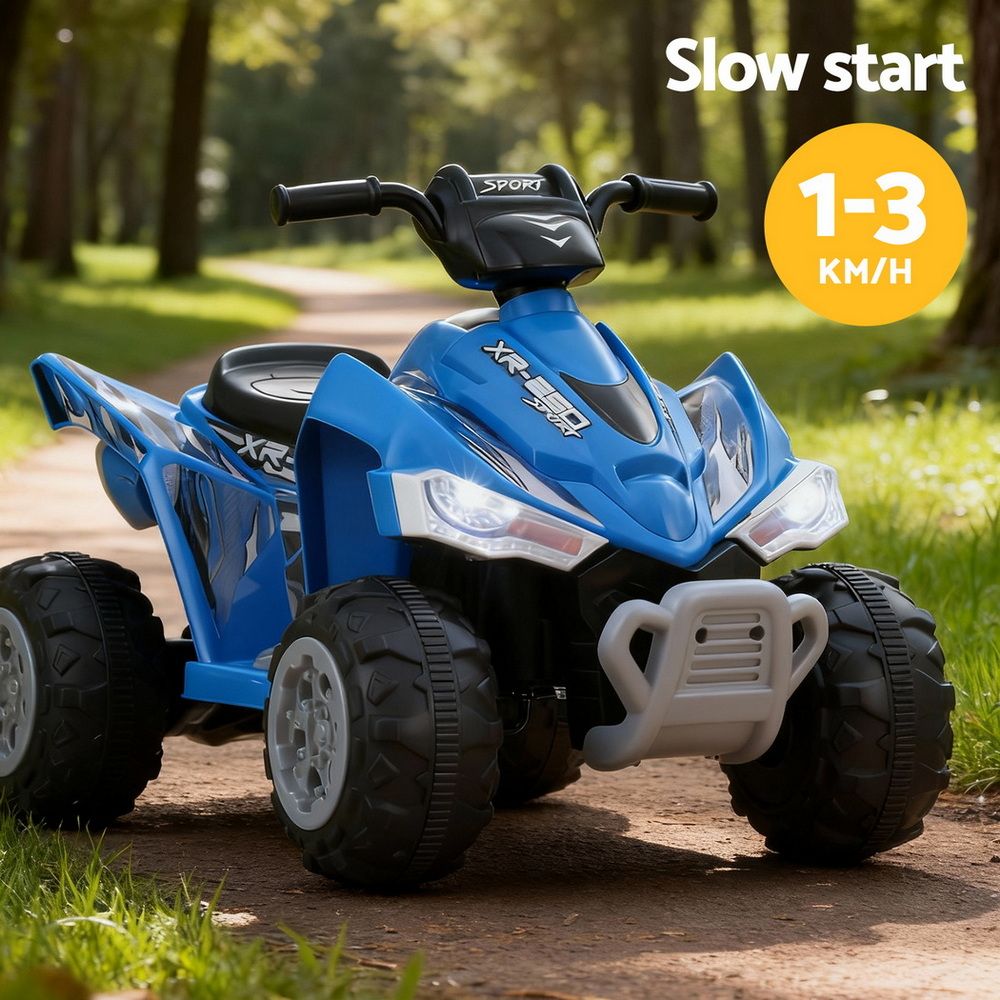 12V Kids Electric Ride On Quad Bike - Blue