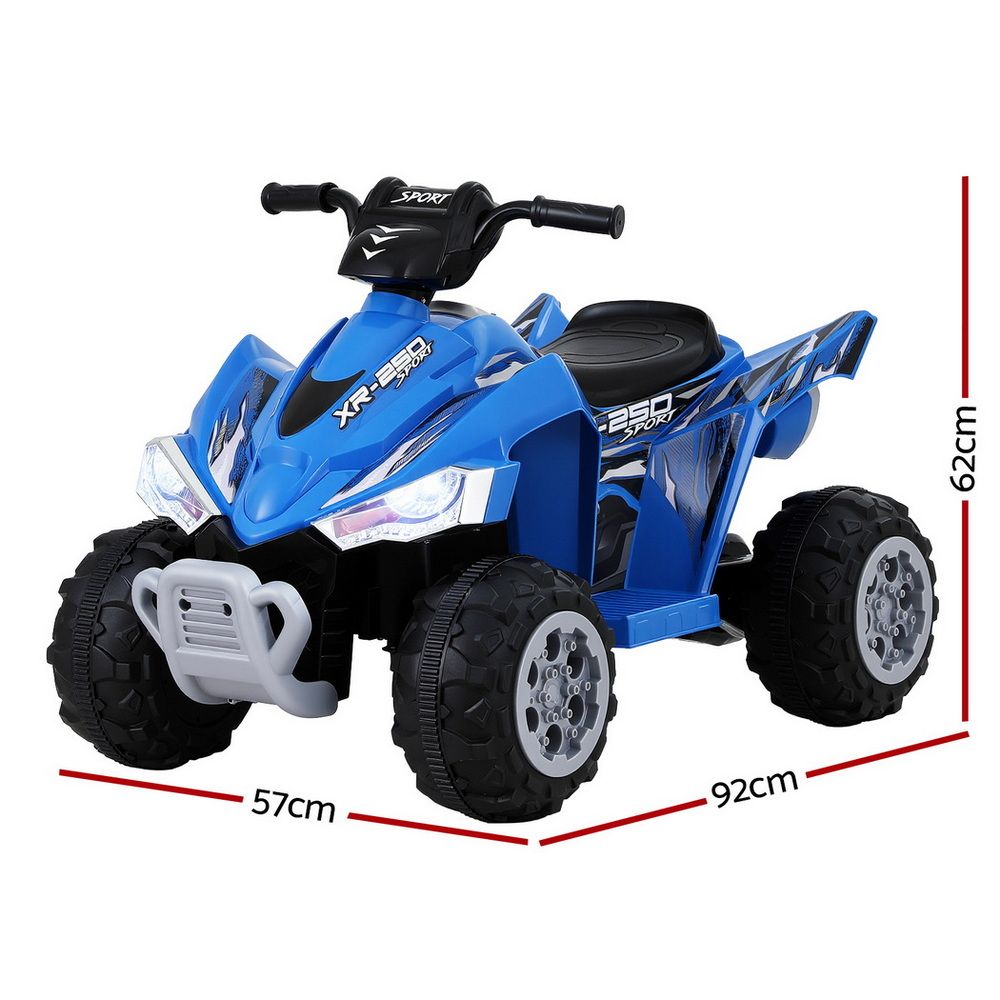 12V Kids Electric Ride On Quad Bike - Blue