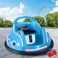 6V Kids Electric Bumper Car with Parental Remote - Blue