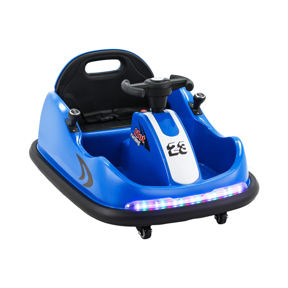6V Kids Electric Bumper Kart with Parental Remote - Blue