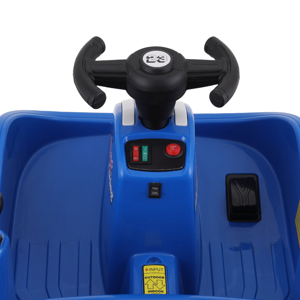6V Kids Electric Bumper Kart with Parental Remote - Blue