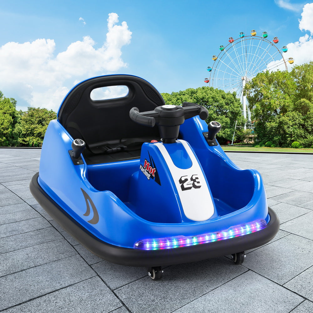 6V Kids Electric Bumper Kart with Parental Remote - Blue