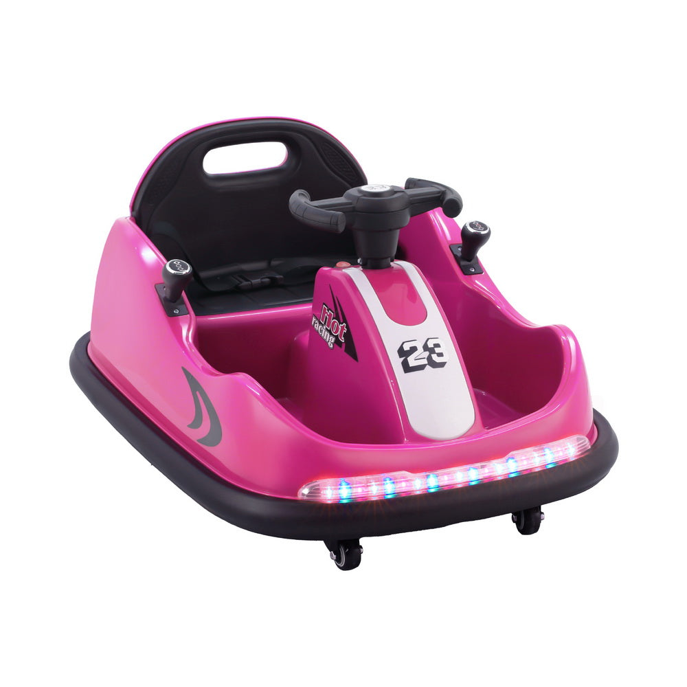 6V Kids Electric Bumper Kart with Parental Remote - Pink