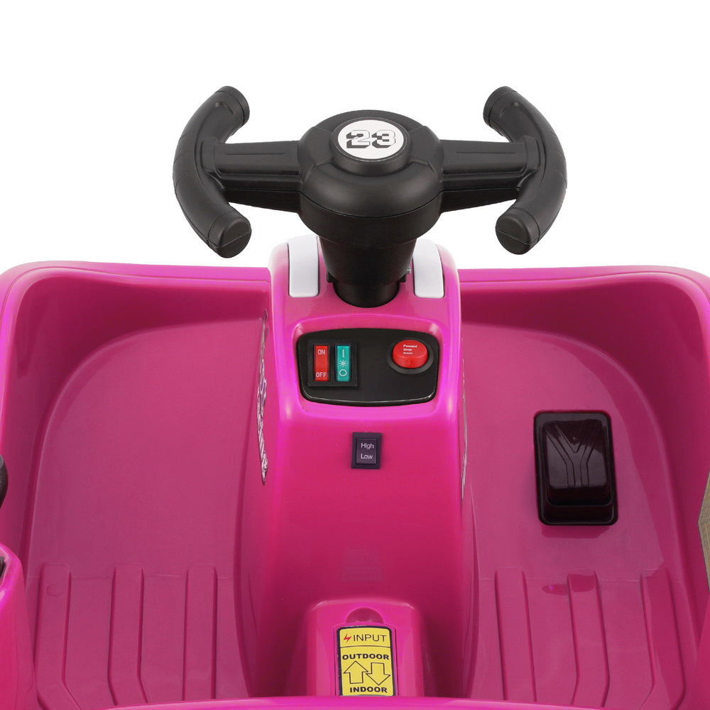 6V Kids Electric Bumper Kart with Parental Remote - Pink