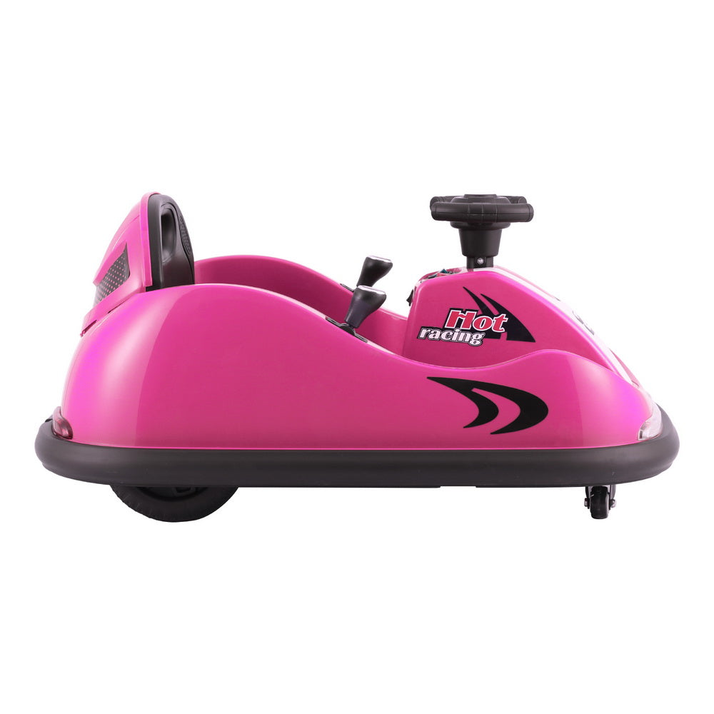 6V Kids Electric Bumper Kart with Parental Remote - Pink