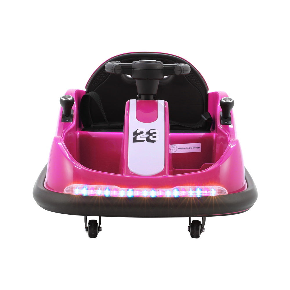 6V Kids Electric Bumper Kart with Parental Remote - Pink