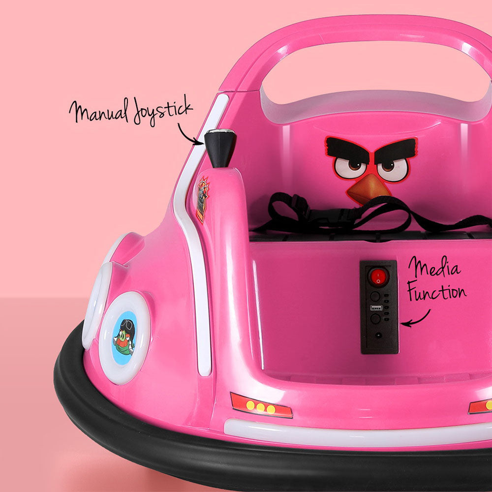 6V Kids Electric Bumper Car with Parental Remote - Pink