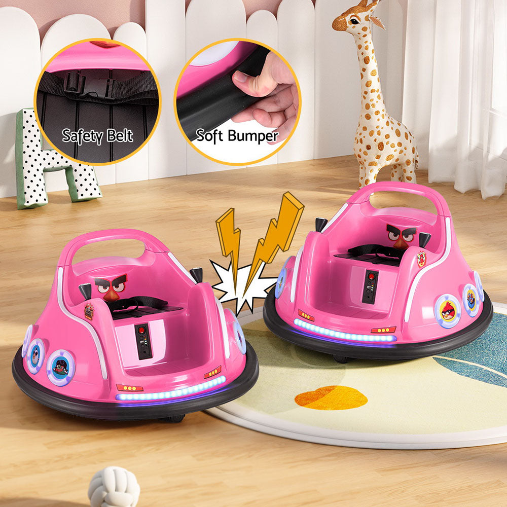 6V Kids Electric Bumper Car with Parental Remote - Pink