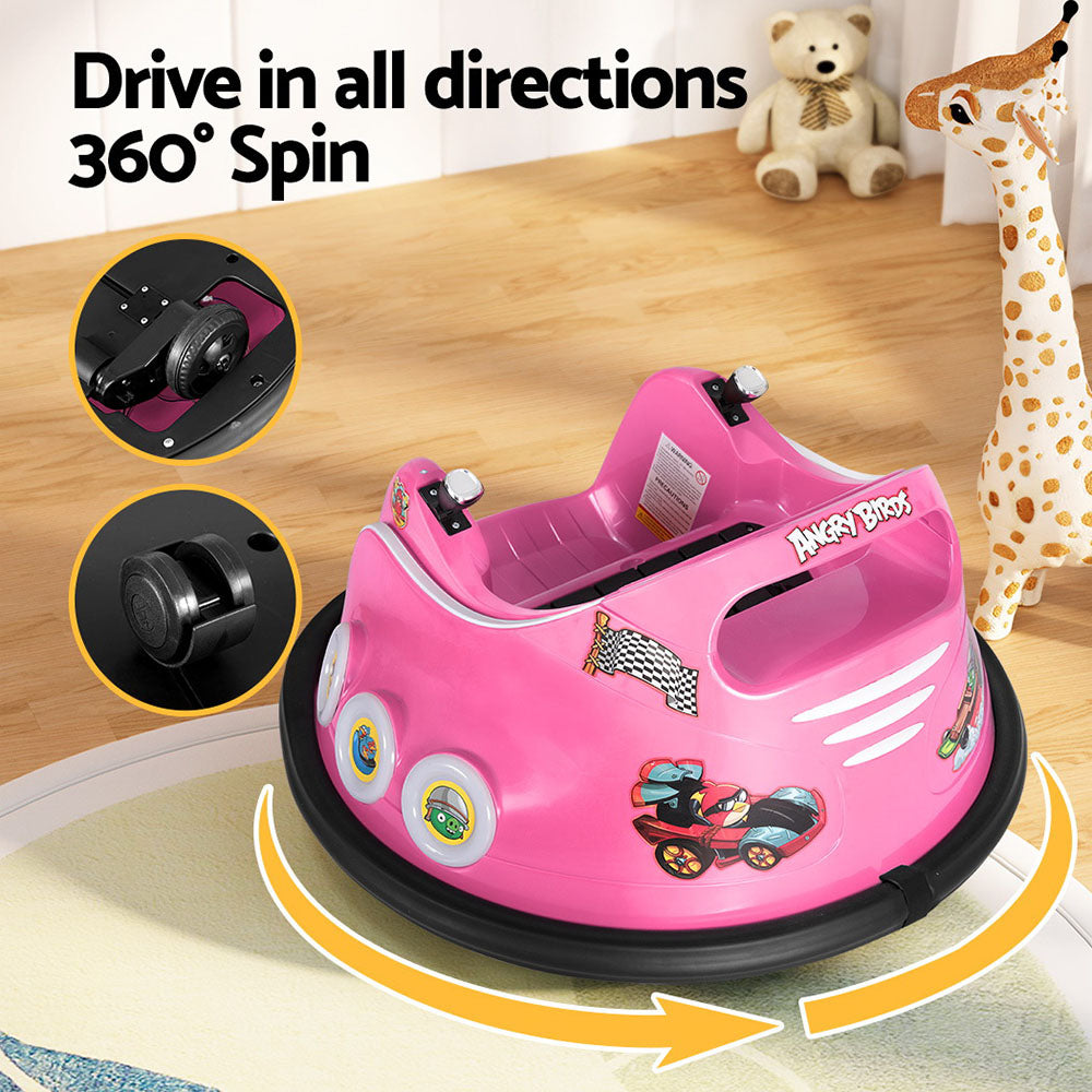 6V Kids Electric Bumper Car with Parental Remote - Pink