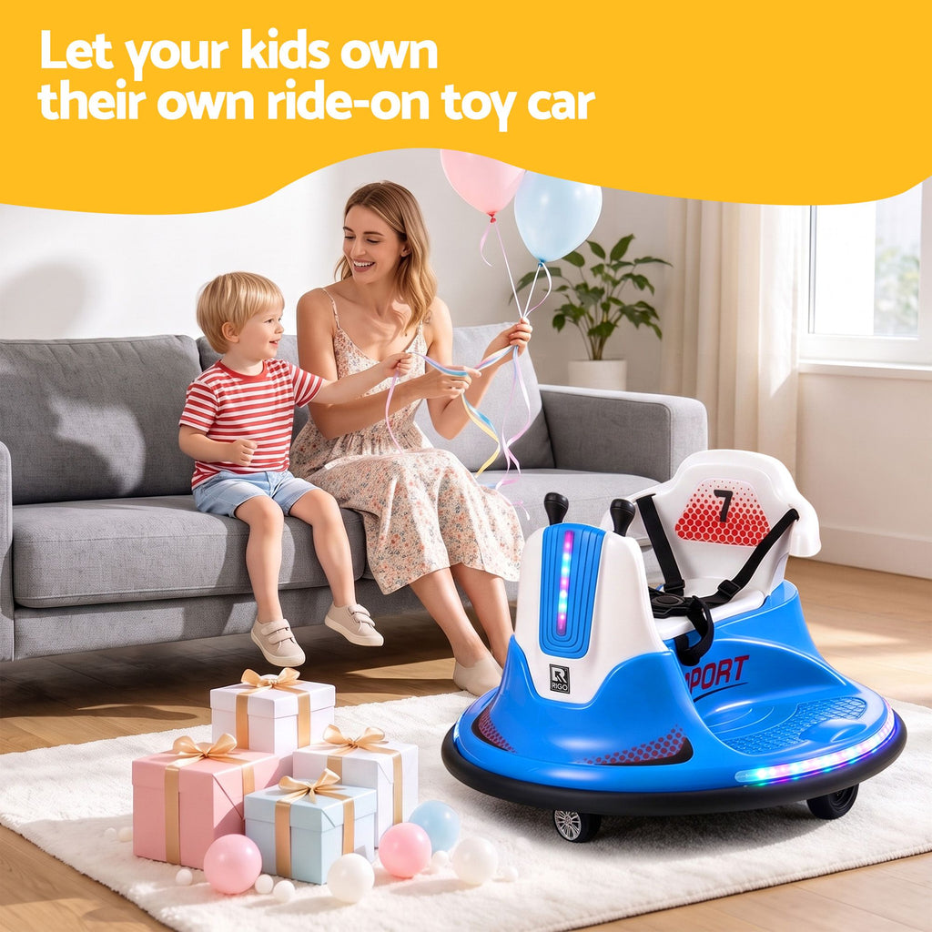 Ride on Cars Kids Bumper 12V Ride on Toy Toddler Remote Control Blue