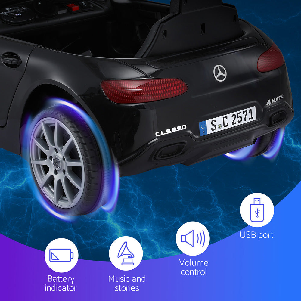 12V Licensed CLS350 Kids Electric Ride On Car with Parental Remote - Black