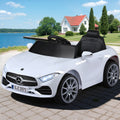 12V Licensed CLS350 Kids Electric Ride On Car with Parental Remote - White