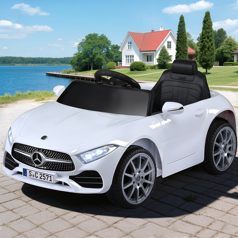 12V Licensed CLS350 Kids Electric Ride On Car with Parental Remote - White