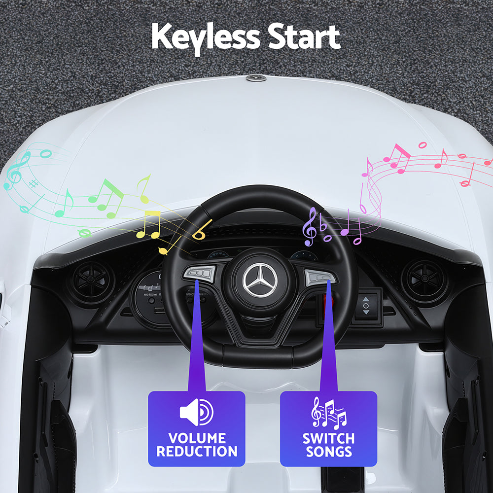 12V Licensed CLS350 Kids Electric Ride On Car with Parental Remote - White
