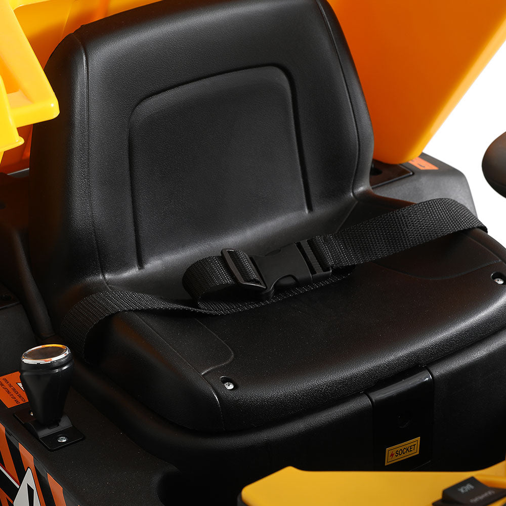 12V Kids Electric Dump Truck Ride On - Yellow