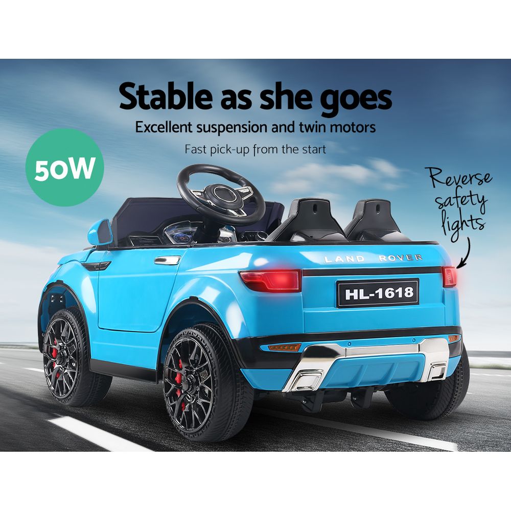 12V Range Rover-Inspired Kids Electric Ride-On Car, Blue