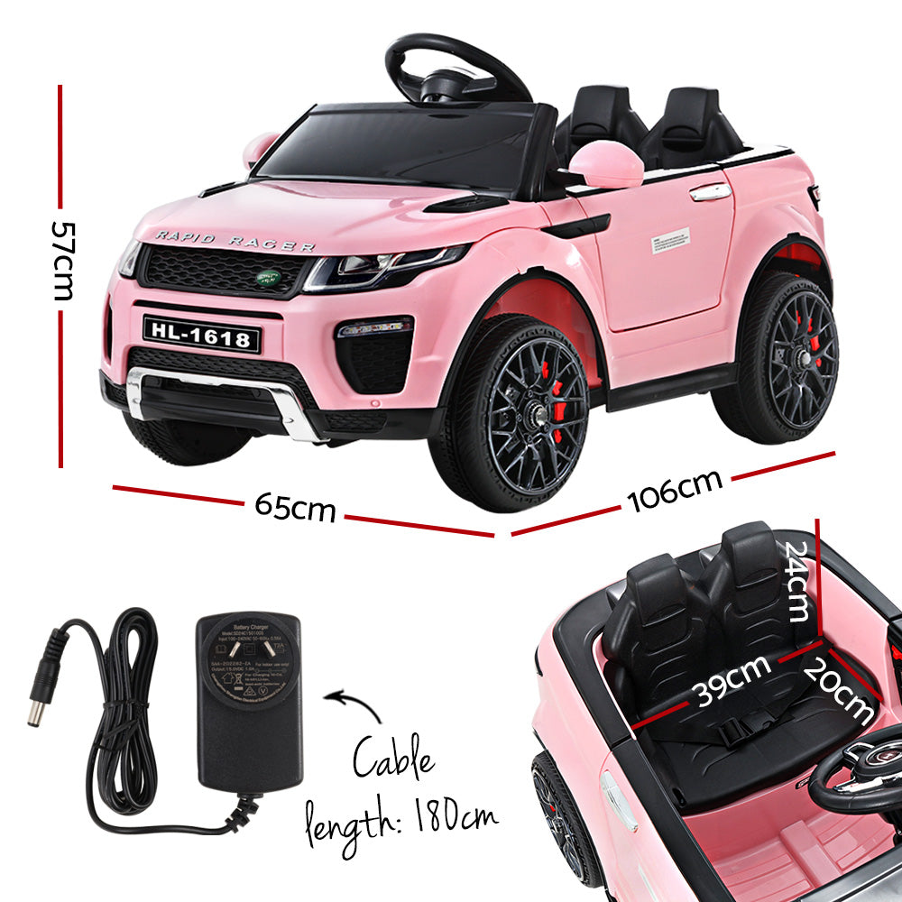 12V Range Rover-Inspired Kids Electric Ride On Car with Parental Remote - Pink