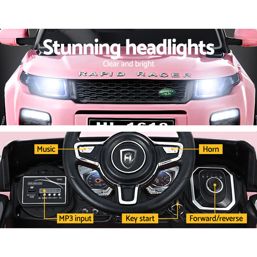 12V Range Rover-Inspired Kids Electric Ride On Car with Parental Remote - Pink