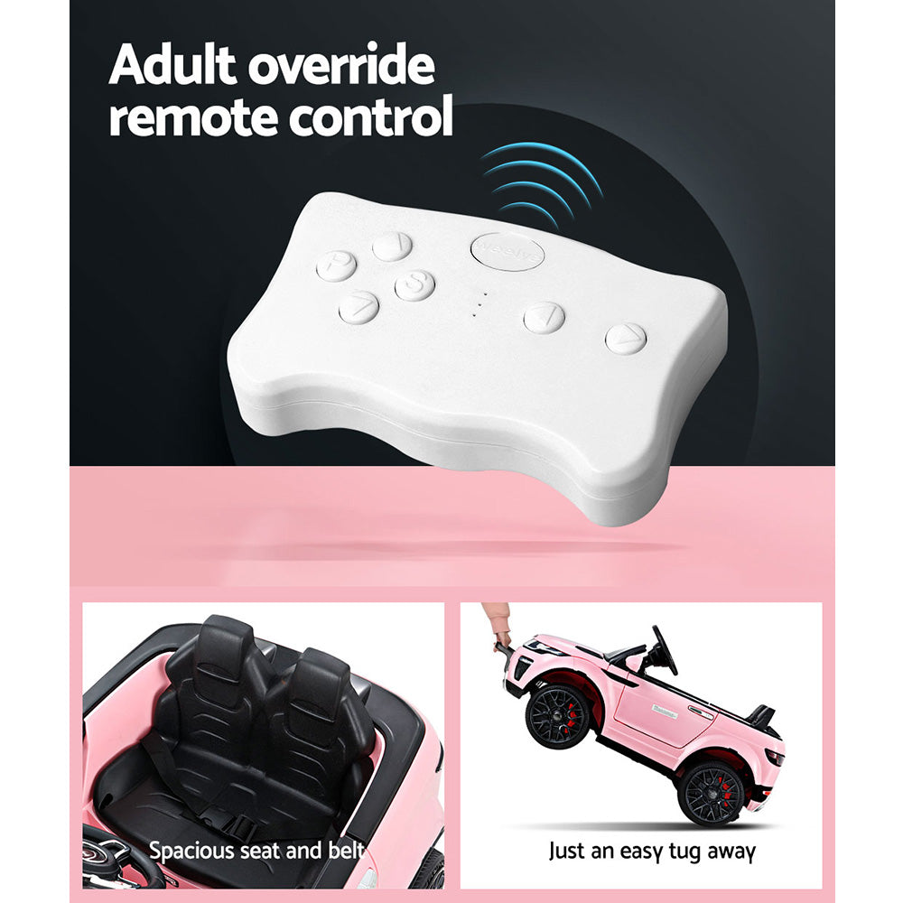 12V Range Rover-Inspired Kids Electric Ride On Car with Parental Remote - Pink