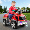 6V Kids Electric Fire Truck Ride On - Red