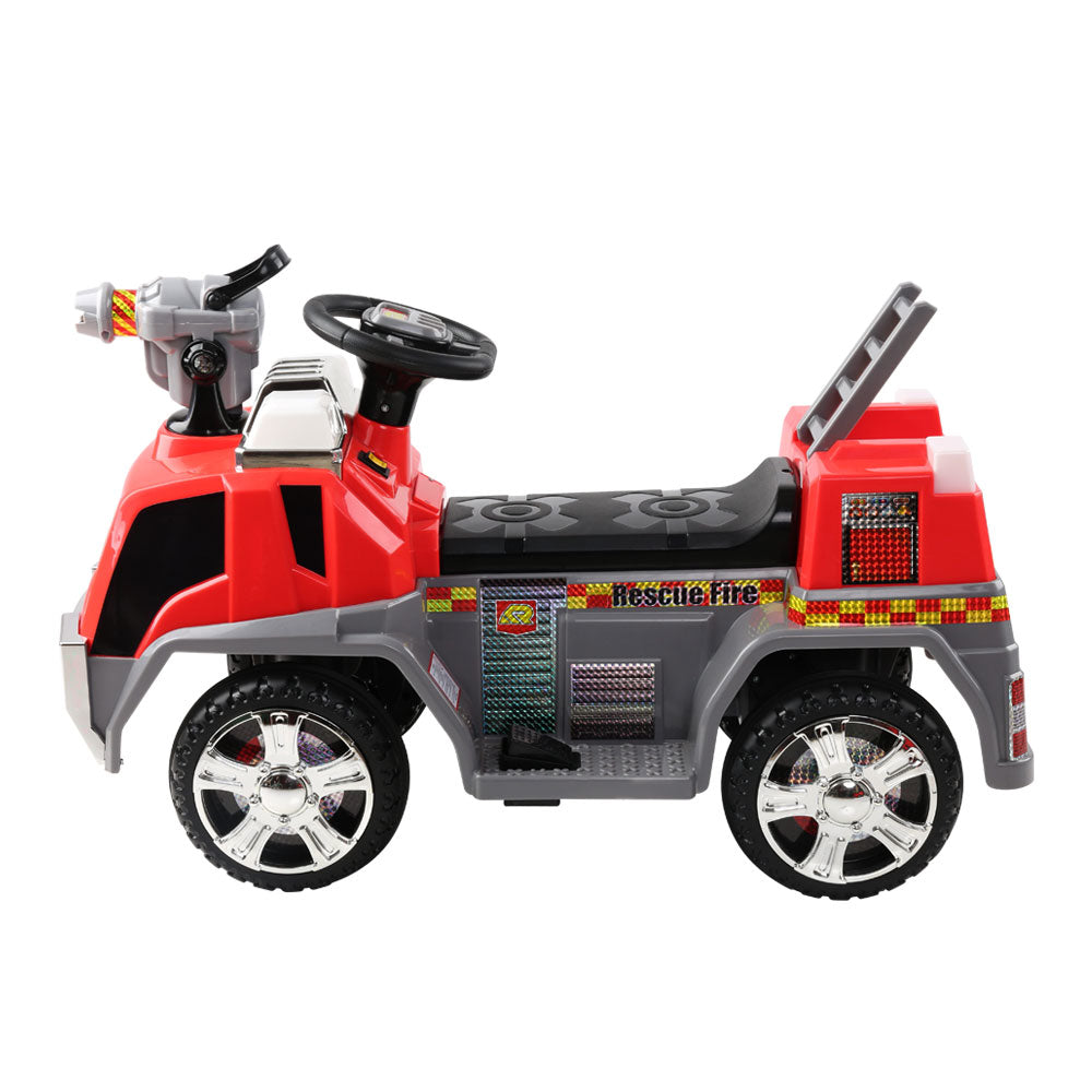 6V Kids Electric Fire Truck Ride On - Red