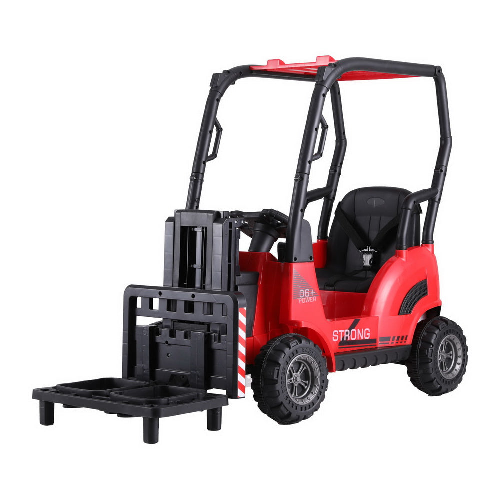 12V Kids Electric Forklift Ride On with Parental Remote - Red