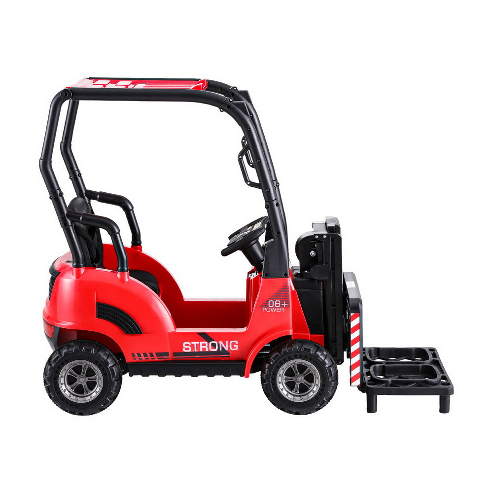 12V Kids Electric Forklift Ride On with Parental Remote - Red
