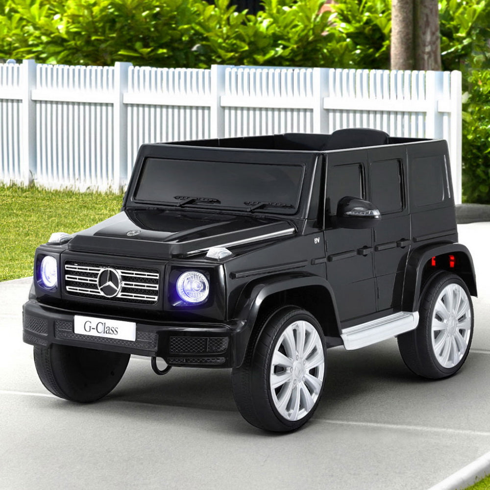 12V Licensed Mercedes-Benz G500 Kids Electric Ride On Car with Parental Remote - Black
