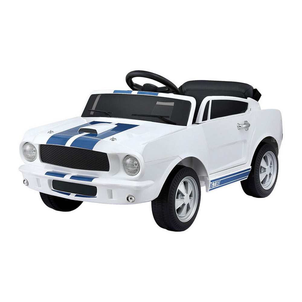 12V Licensed Ford Mustang Shelby GT350 Kids Electric Ride On Car with Parental Remote - White