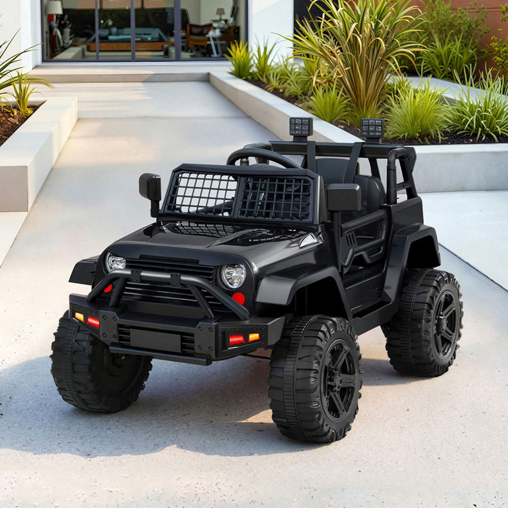 12V Kids Electric Ride On Jeep with Parental Remote - Black