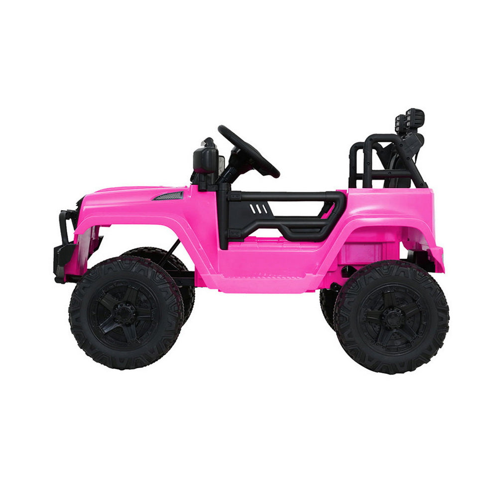 12V Kids Electric Ride On Jeep with Parental Remote - Pink