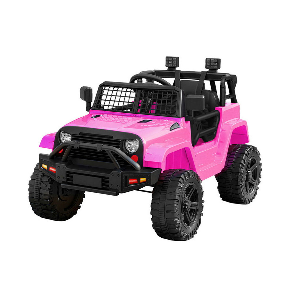 12V Kids Electric Ride On Jeep with Parental Remote - Pink