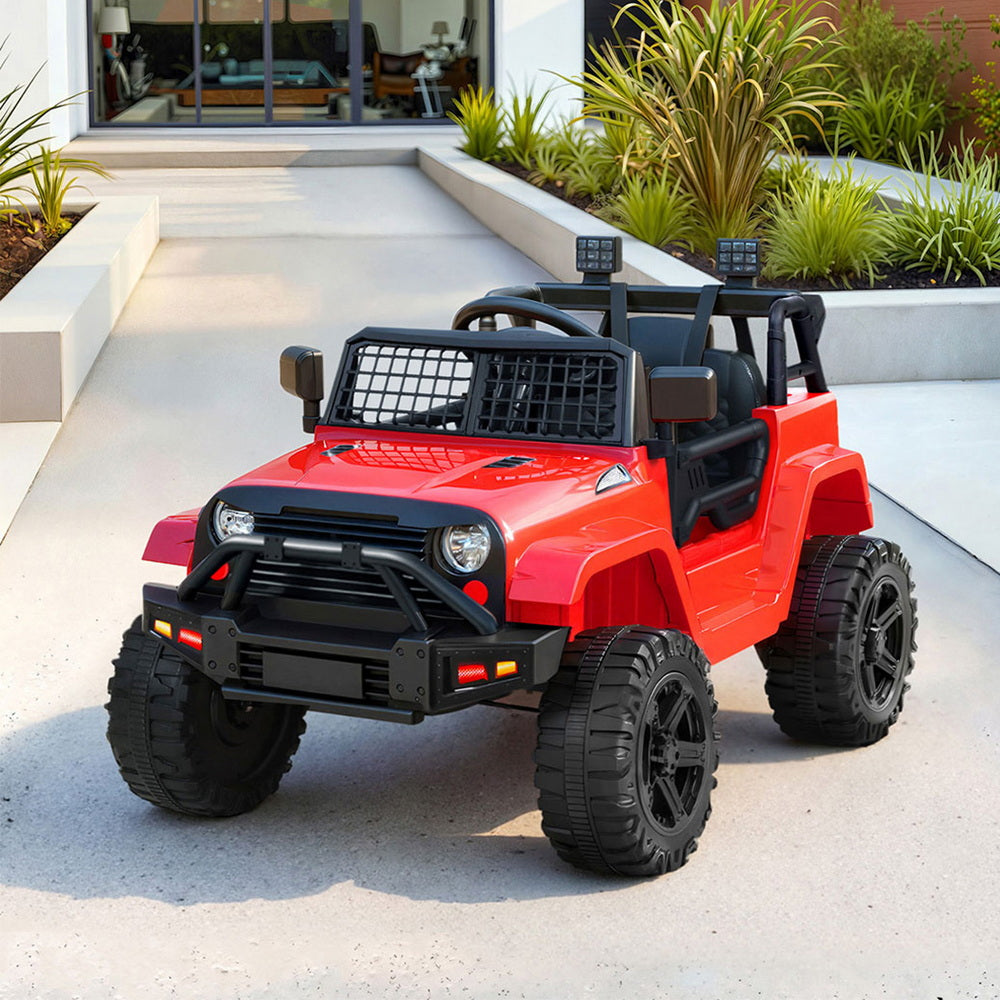 12V Kids Electric Ride On Jeep with Parental Remote - Red