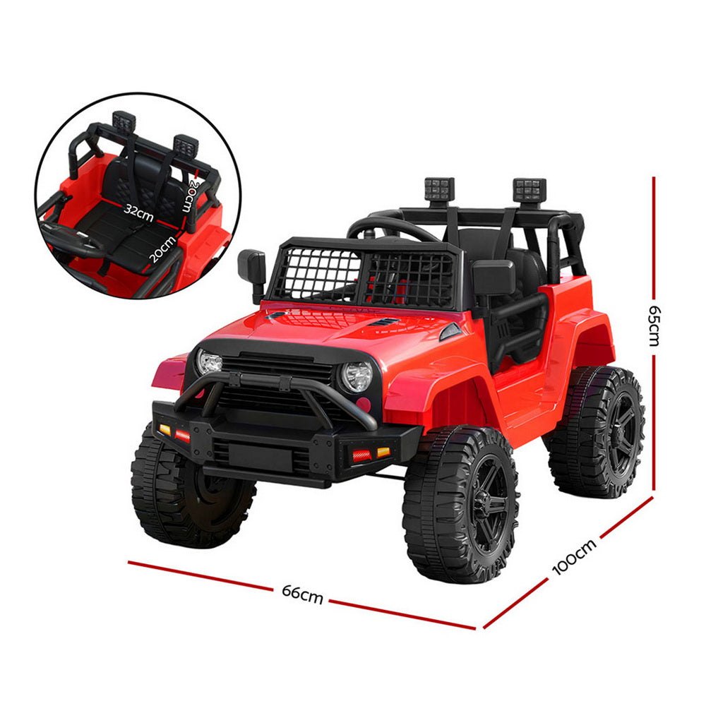 12V Kids Electric Ride On Jeep with Parental Remote - Red