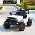12V Kids Electric Ride On Jeep with Parental Remote - White