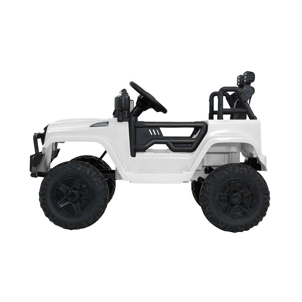 12V Kids Electric Ride On Jeep with Parental Remote - White