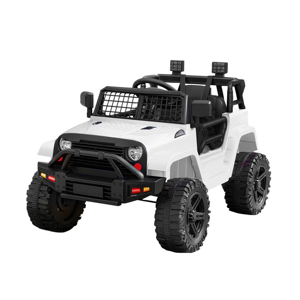 12V Kids Electric Ride On Jeep with Parental Remote - White