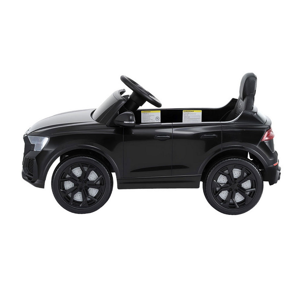 12V Licensed Audi RSQ8 Kids Electric Ride On Car with Parental Remote - Black