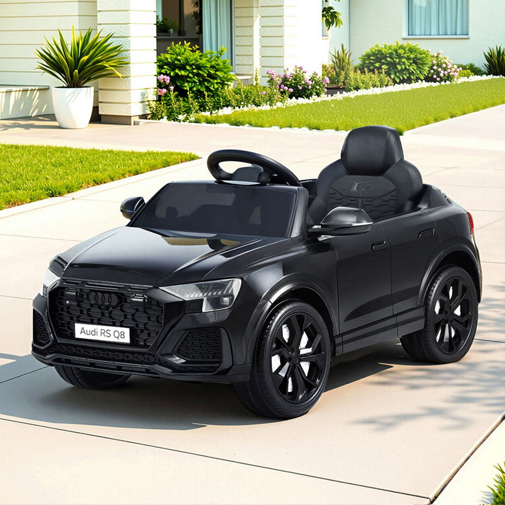 12V Licensed Audi RSQ8 Kids Electric Ride On Car with Parental Remote - Black