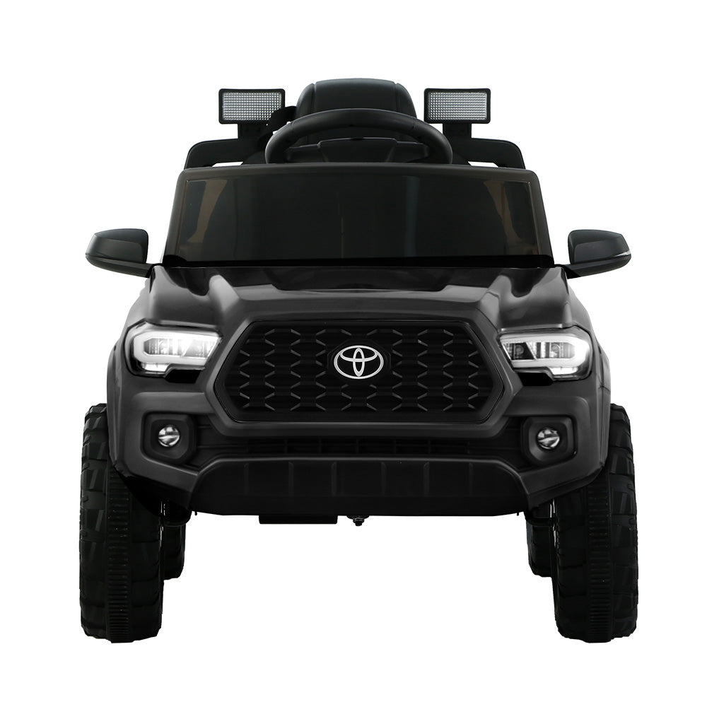12V Licensed Toyota Tacoma Kids Electric Ride On Car with Parental Remote - Black
