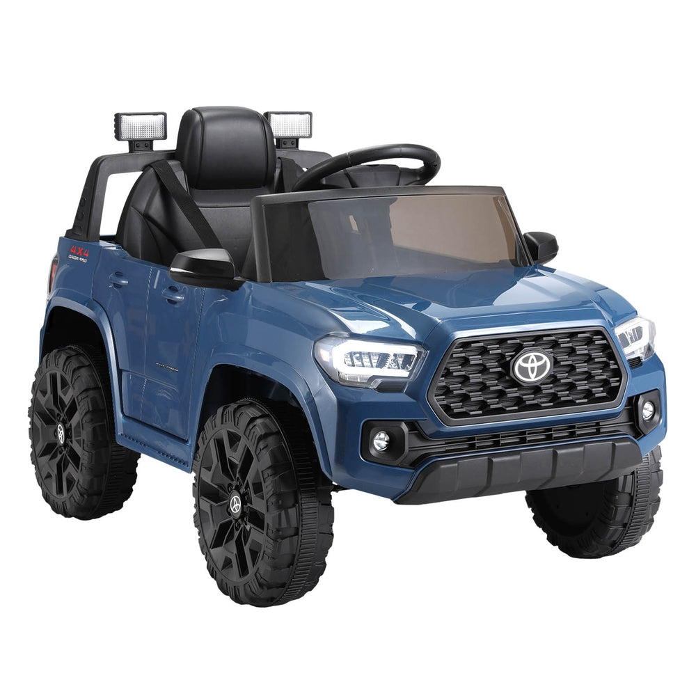 12V Licensed Toyota Tacoma Kids Electric Ride On Car with Parental Remote - Blue