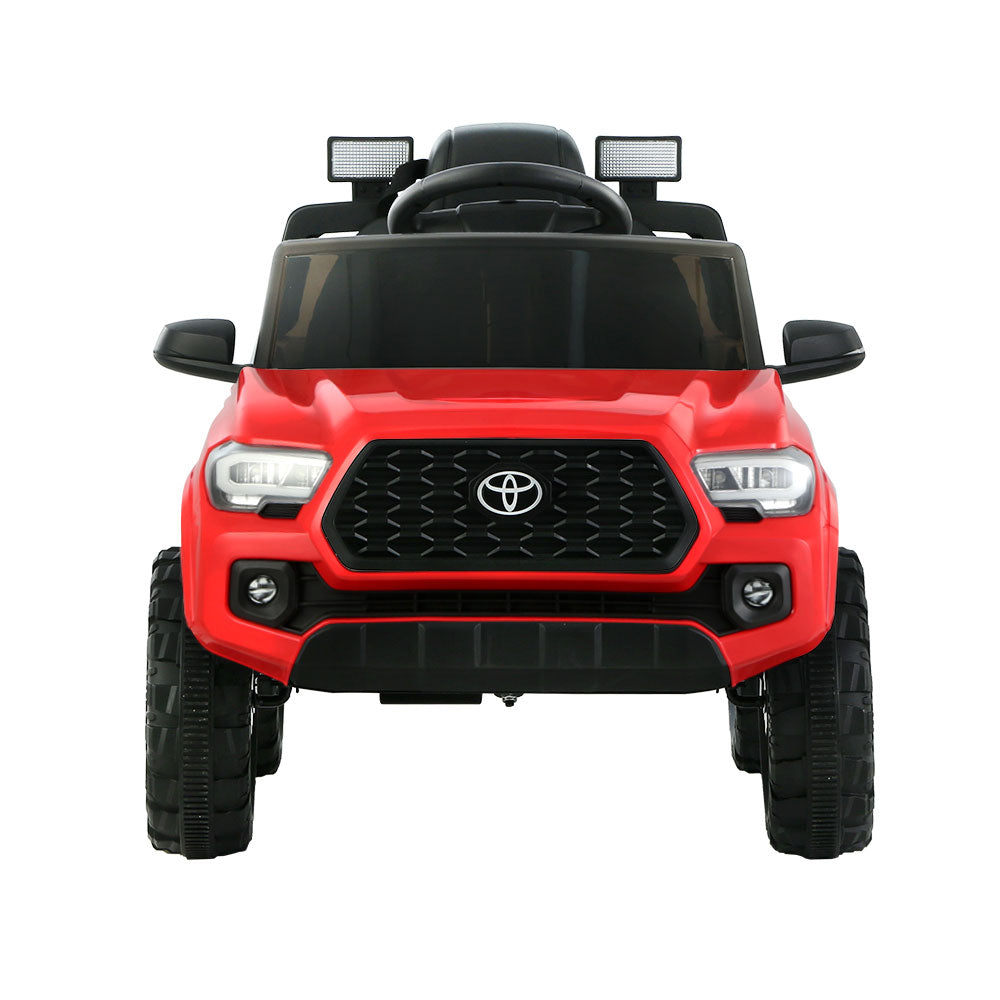 12V Licensed Toyota Tacoma Kids Electric Ride On Car with Parental Remote - Red