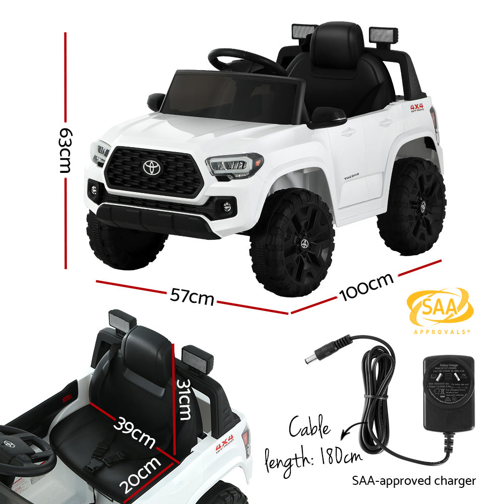 12V Licensed Toyota Tacoma Kids Electric Ride On Car with Parental Remote