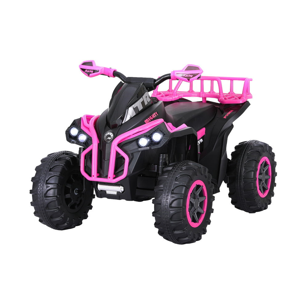 12V Kids Electric Ride-On Quad Bike, Pink