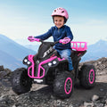 12V Kids Electric Ride-On Quad Bike, Pink